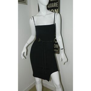 Hyein Seo Dress Women's Size Medium (2) Black Knit‎ Bodycon Belted